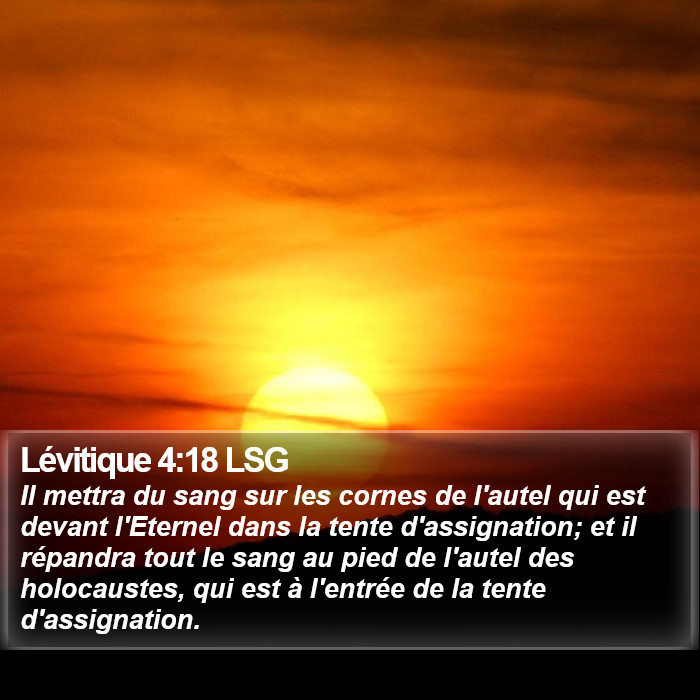 Lévitique 4:18 LSG Bible Study