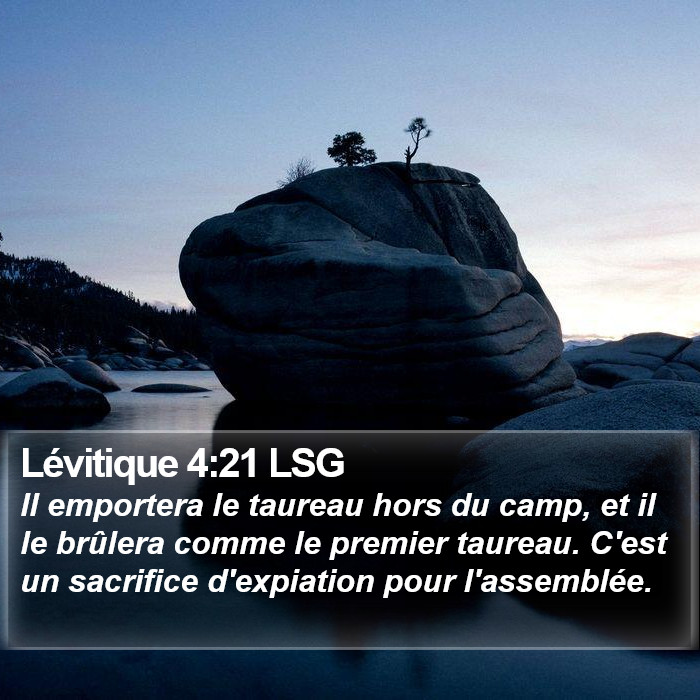 Lévitique 4:21 LSG Bible Study