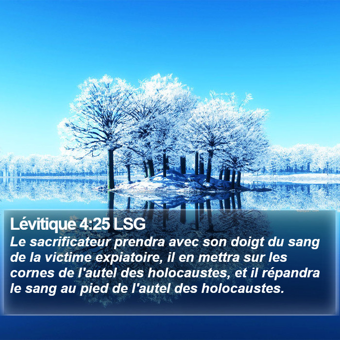 Lévitique 4:25 LSG Bible Study