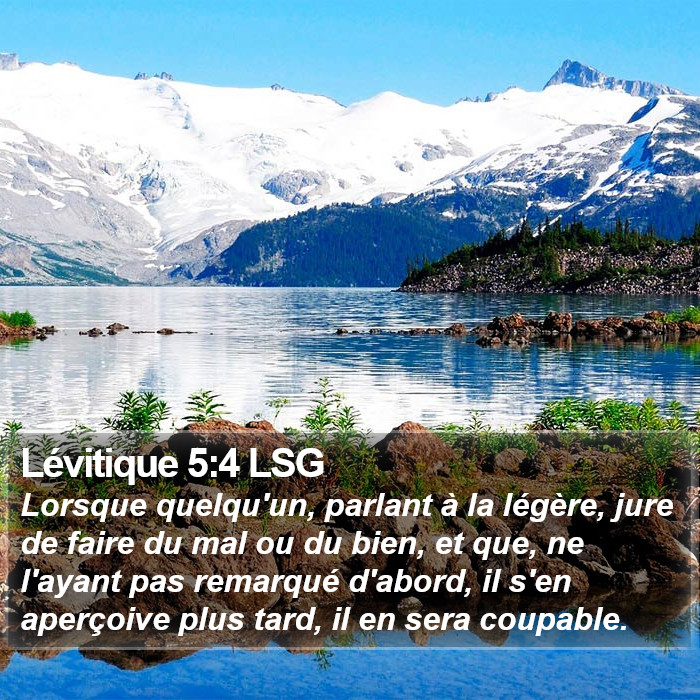 Lévitique 5:4 LSG Bible Study