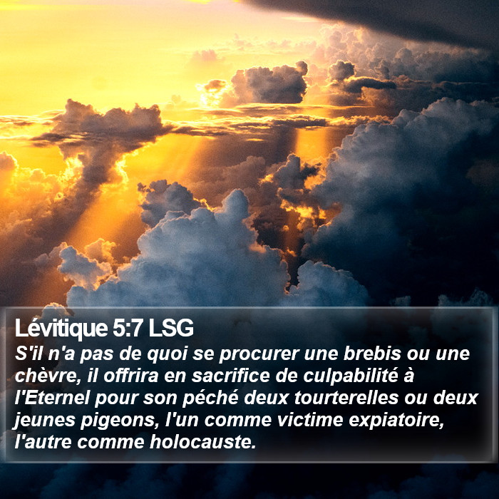 Lévitique 5:7 LSG Bible Study