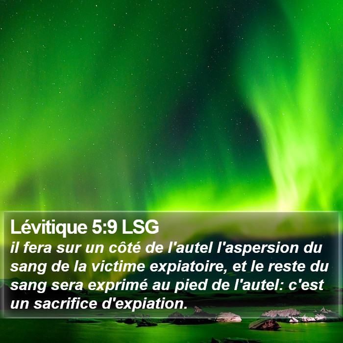 Lévitique 5:9 LSG Bible Study