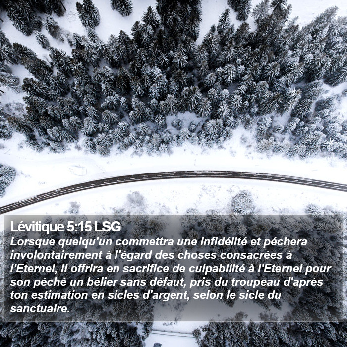 Lévitique 5:15 LSG Bible Study