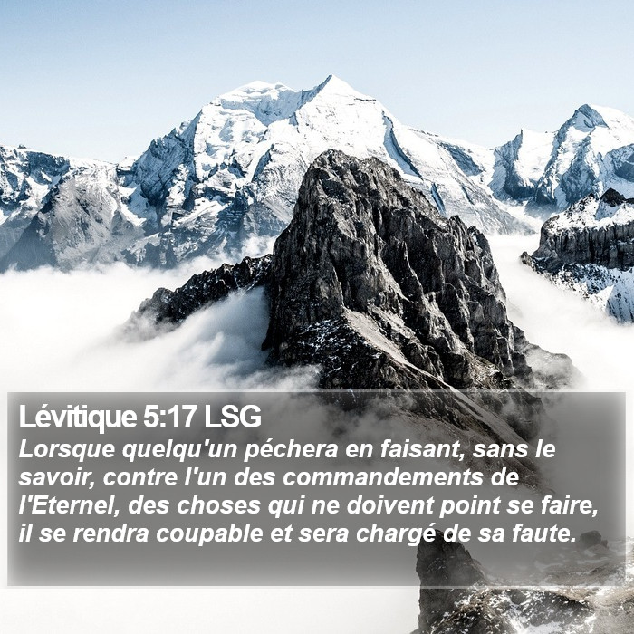 Lévitique 5:17 LSG Bible Study