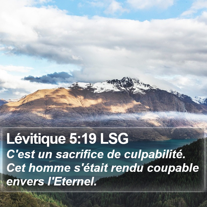 Lévitique 5:19 LSG Bible Study