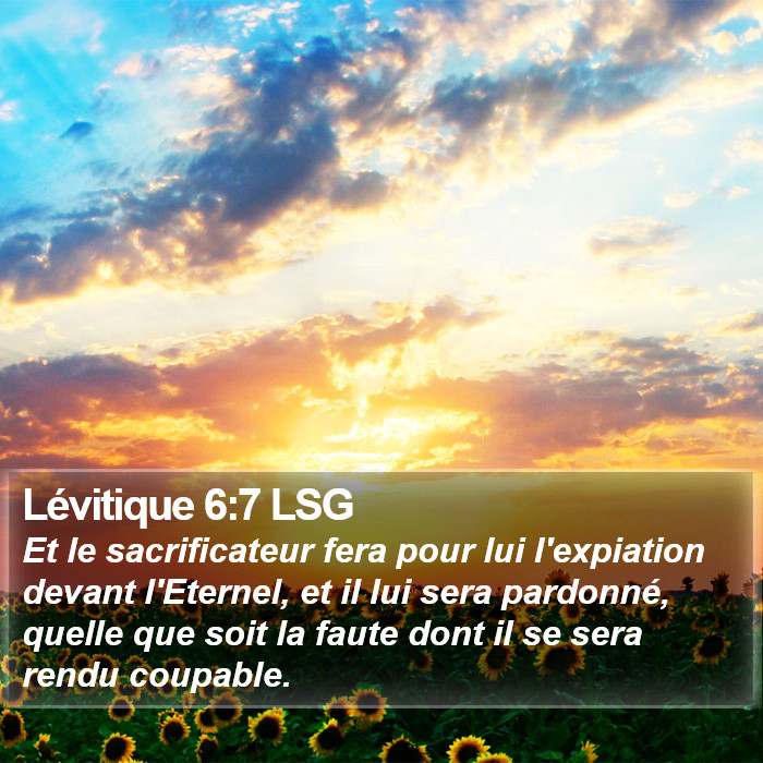 Lévitique 6:7 LSG Bible Study