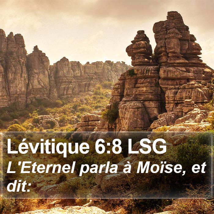 Lévitique 6:8 LSG Bible Study