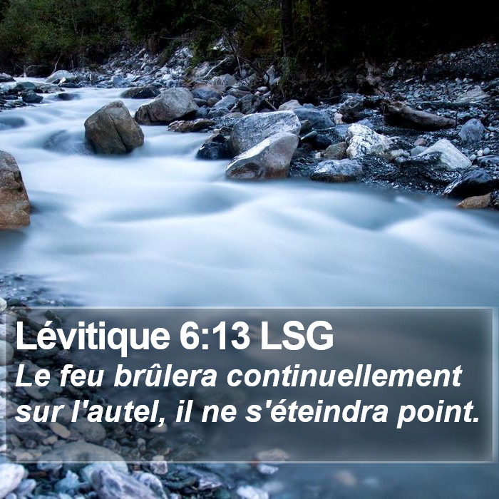 Lévitique 6:13 LSG Bible Study