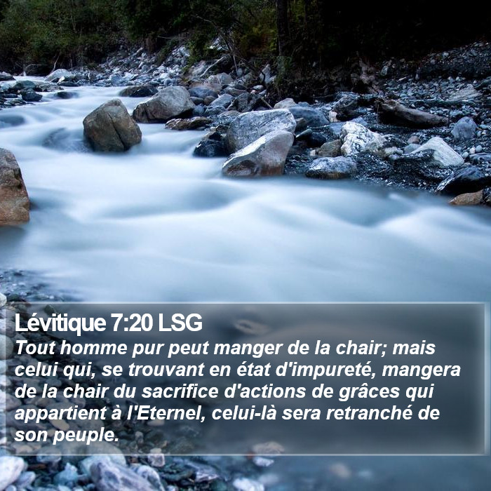 Lévitique 7:20 LSG Bible Study