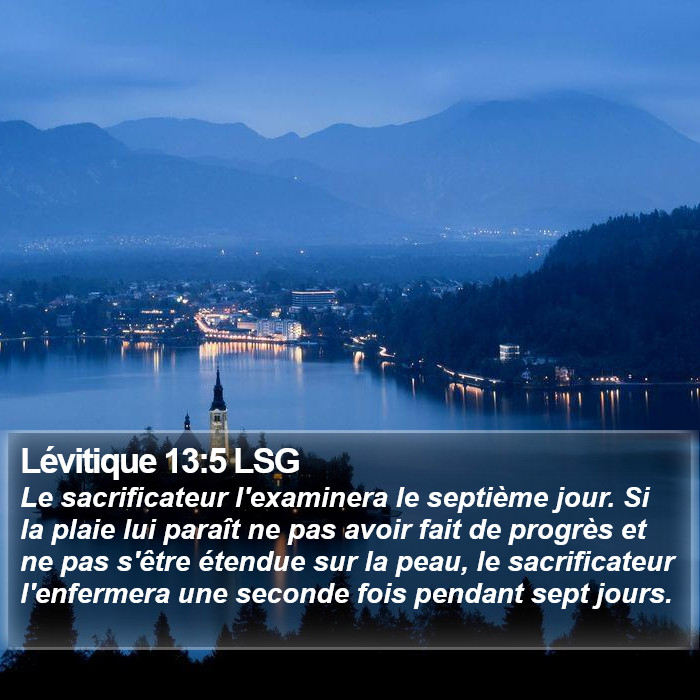 Lévitique 13:5 LSG Bible Study