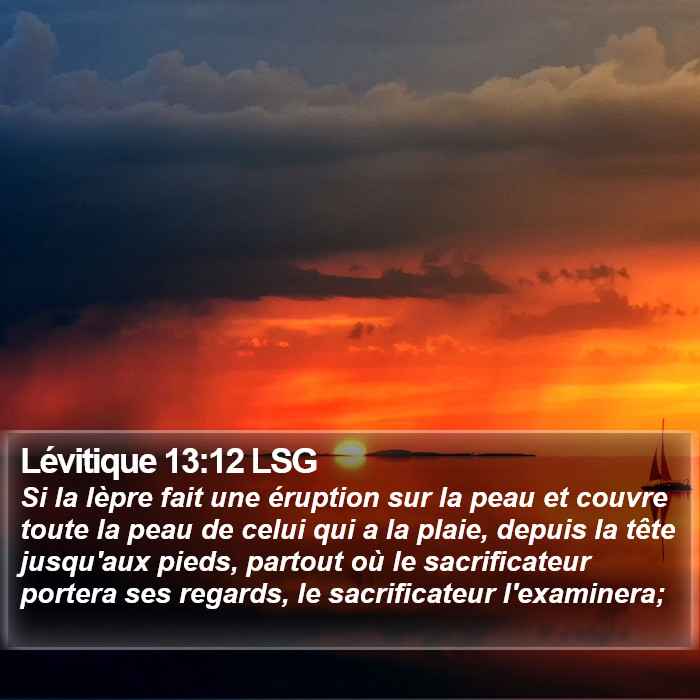 Lévitique 13:12 LSG Bible Study