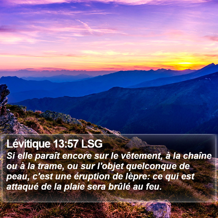 Lévitique 13:57 LSG Bible Study