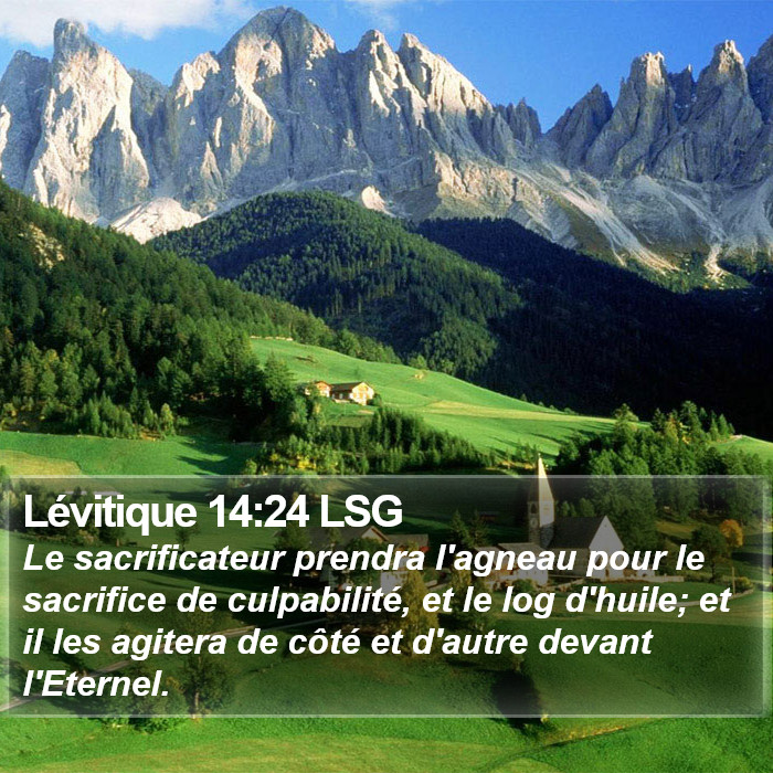 Lévitique 14:24 LSG Bible Study