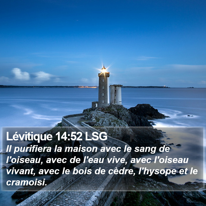 Lévitique 14:52 LSG Bible Study
