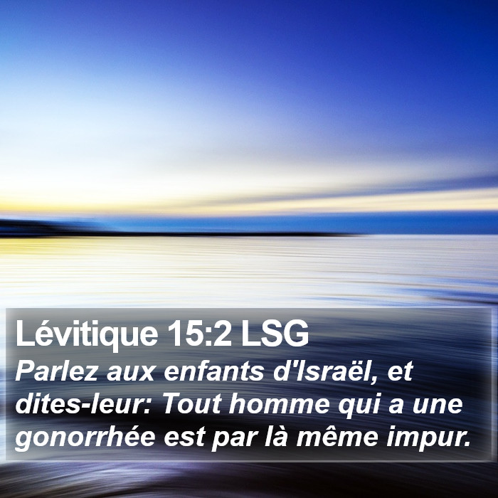 Lévitique 15:2 LSG Bible Study