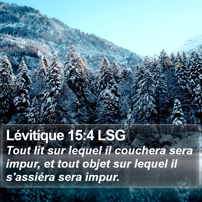 Lévitique 15:4 LSG Bible Study