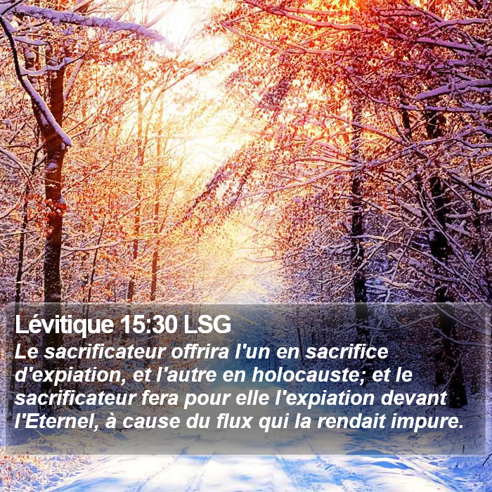 Lévitique 15:30 LSG Bible Study