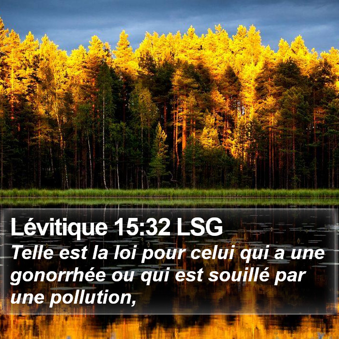 Lévitique 15:32 LSG Bible Study