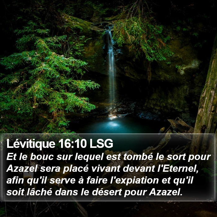 Lévitique 16:10 LSG Bible Study
