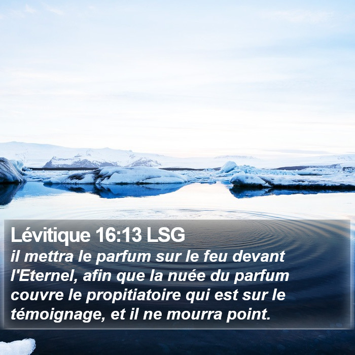Lévitique 16:13 LSG Bible Study