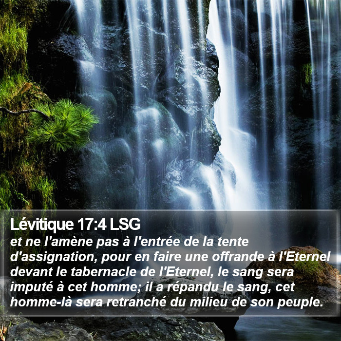 Lévitique 17:4 LSG Bible Study