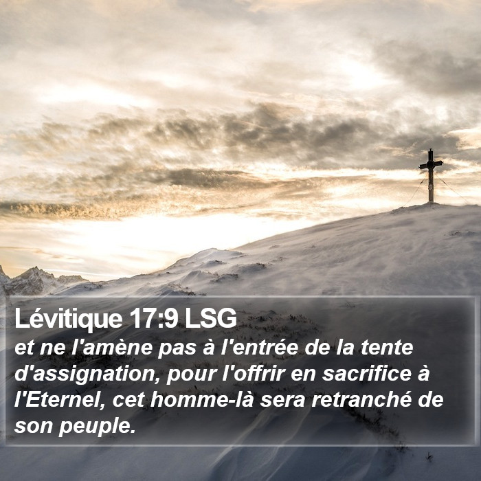 Lévitique 17:9 LSG Bible Study