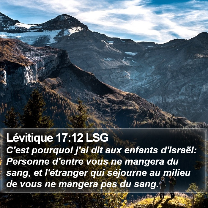 Lévitique 17:12 LSG Bible Study