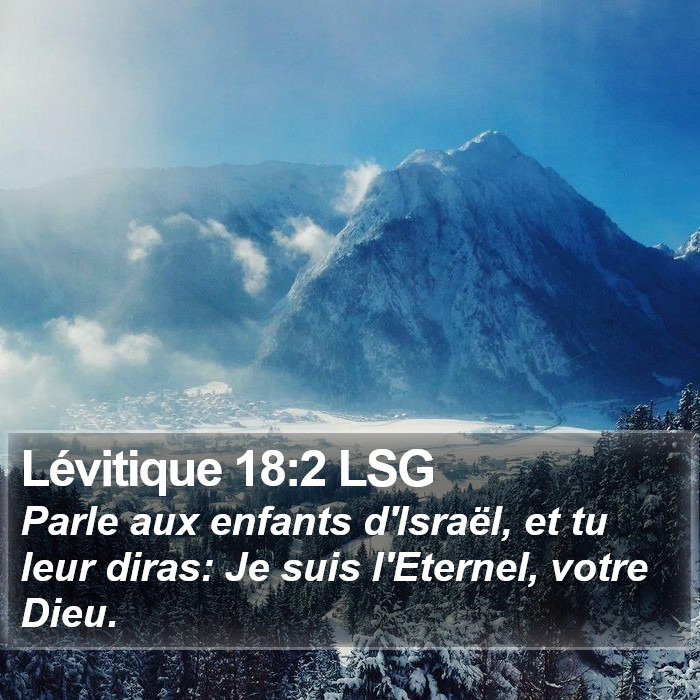 Lévitique 18:2 LSG Bible Study