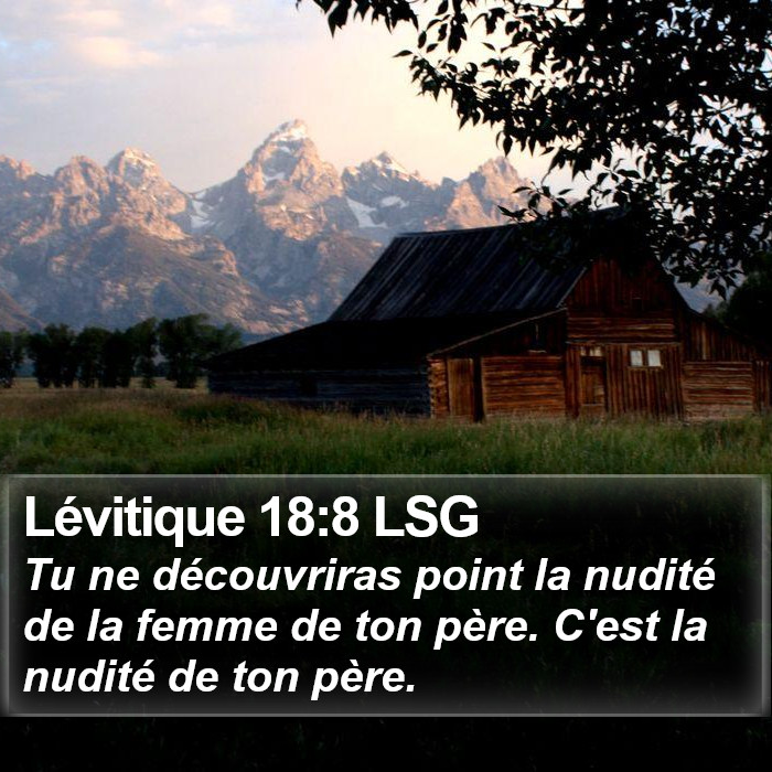 Lévitique 18:8 LSG Bible Study