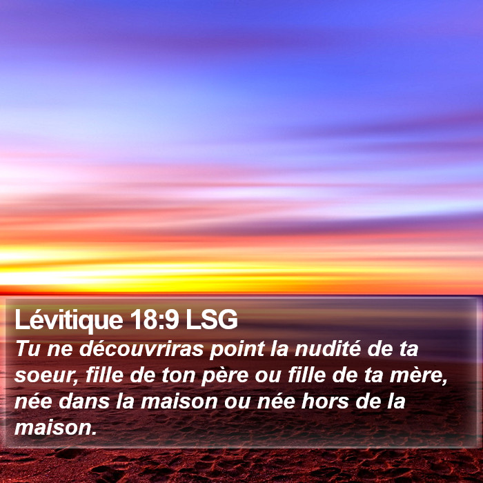 Lévitique 18:9 LSG Bible Study