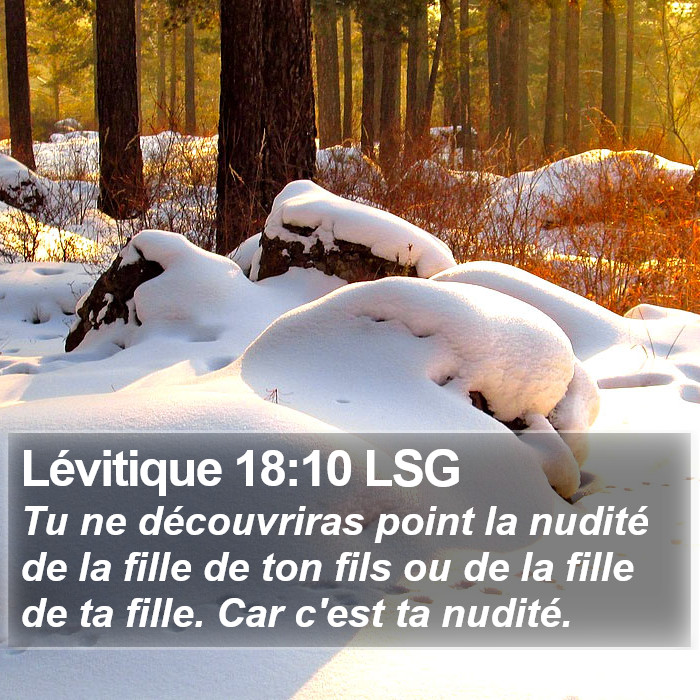 Lévitique 18:10 LSG Bible Study