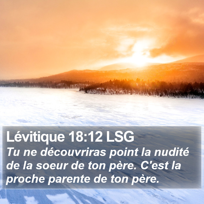 Lévitique 18:12 LSG Bible Study