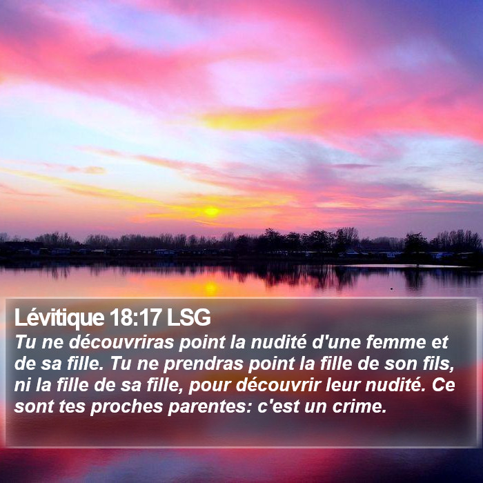 Lévitique 18:17 LSG Bible Study