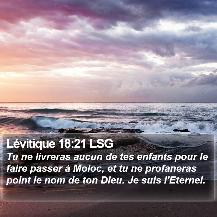 Lévitique 18:21 LSG Bible Study