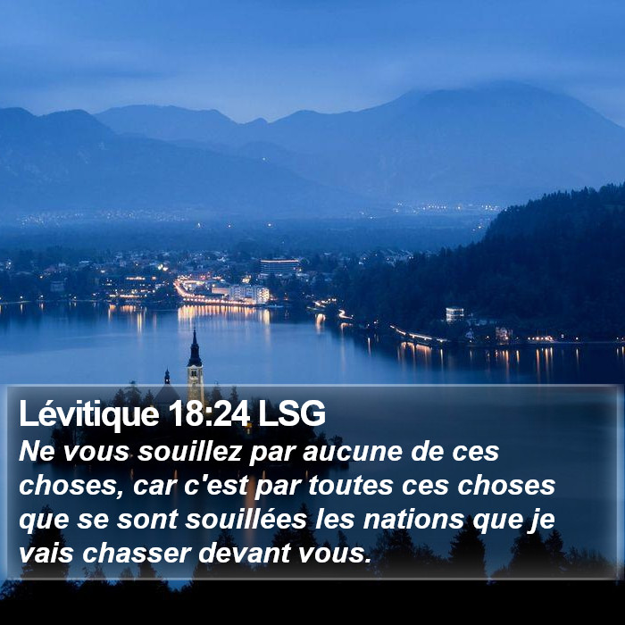 Lévitique 18:24 LSG Bible Study