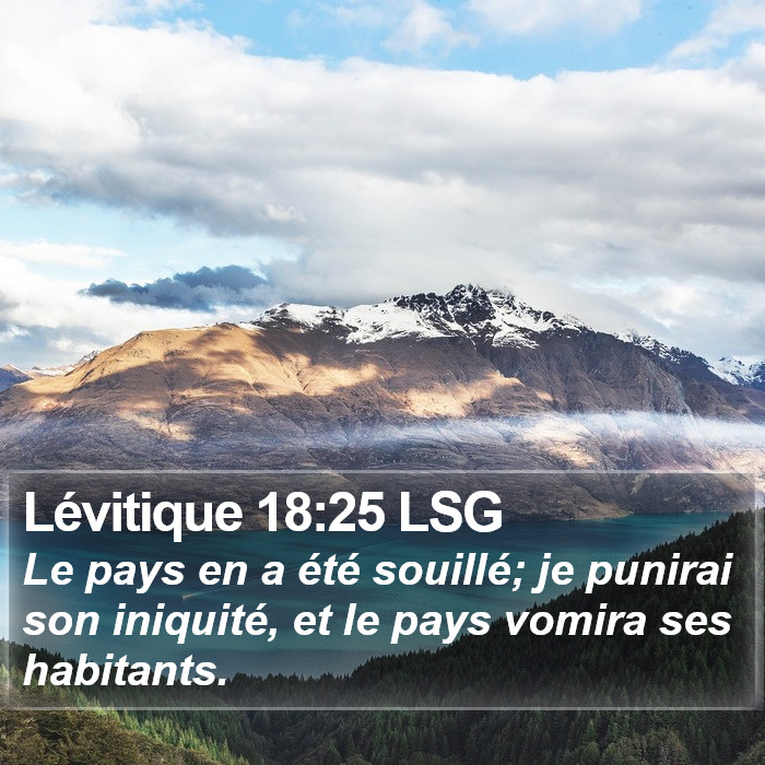 Lévitique 18:25 LSG Bible Study