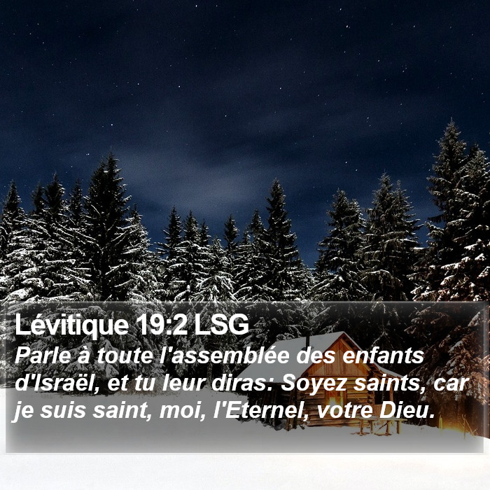Lévitique 19:2 LSG Bible Study