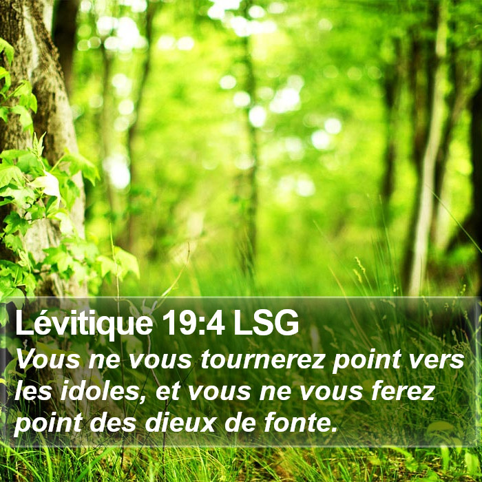 Lévitique 19:4 LSG Bible Study