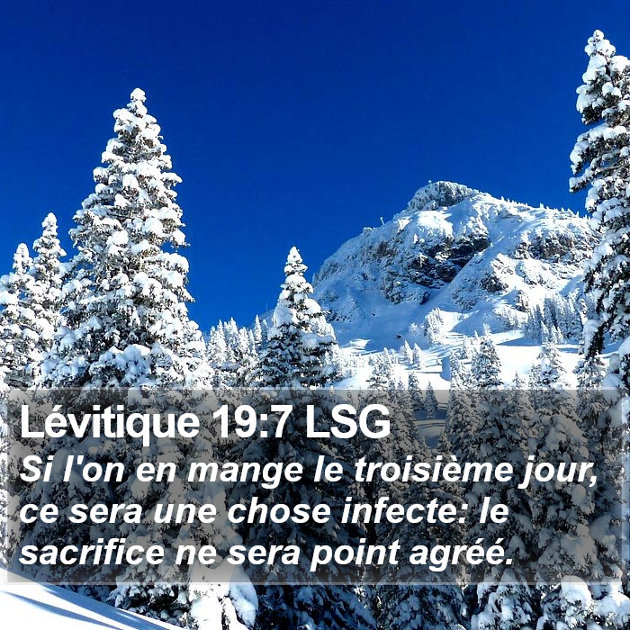 Lévitique 19:7 LSG Bible Study