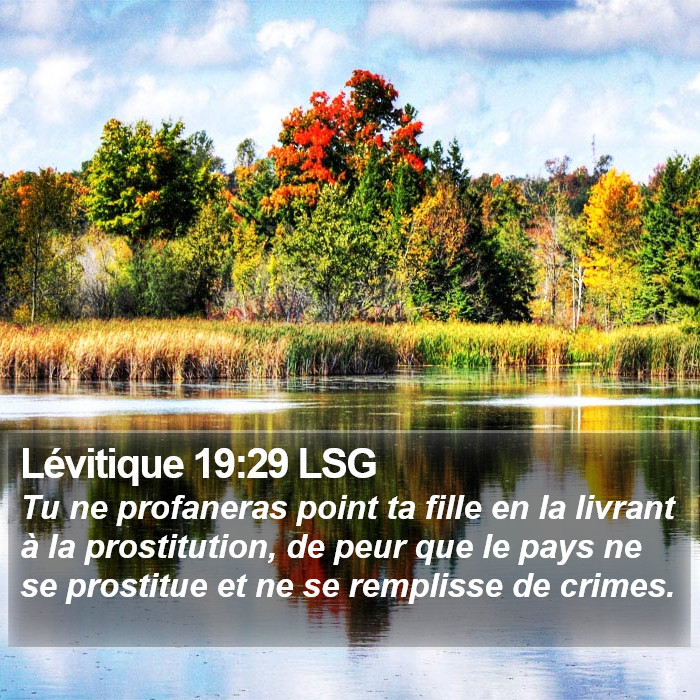 Lévitique 19:29 LSG Bible Study