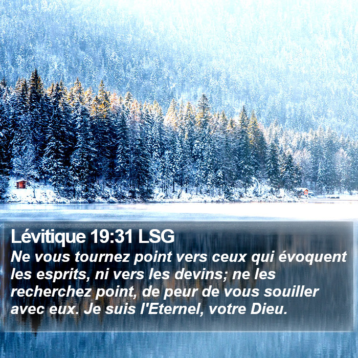 Lévitique 19:31 LSG Bible Study