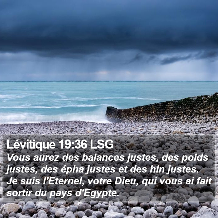 Lévitique 19:36 LSG Bible Study