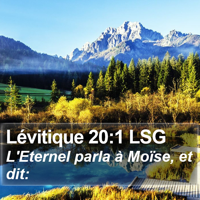 Lévitique 20:1 LSG Bible Study
