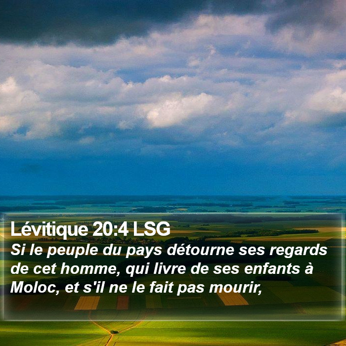 Lévitique 20:4 LSG Bible Study