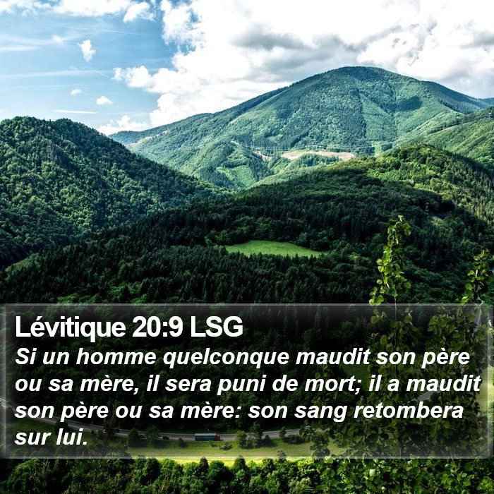Lévitique 20:9 LSG Bible Study