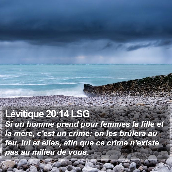 Lévitique 20:14 LSG Bible Study