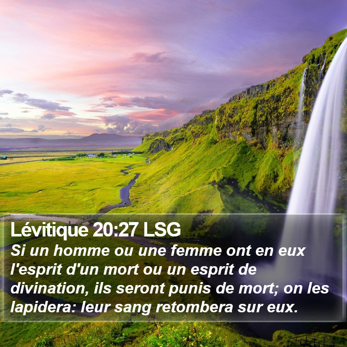 Lévitique 20:27 LSG Bible Study