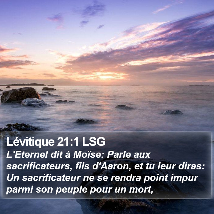 Lévitique 21:1 LSG Bible Study