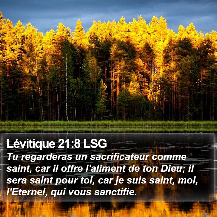 Lévitique 21:8 LSG Bible Study