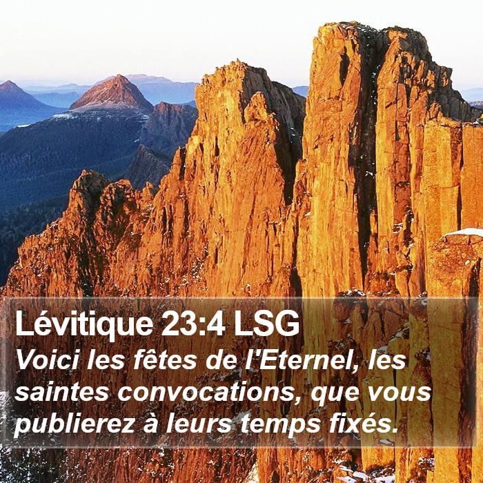 Lévitique 23:4 LSG Bible Study